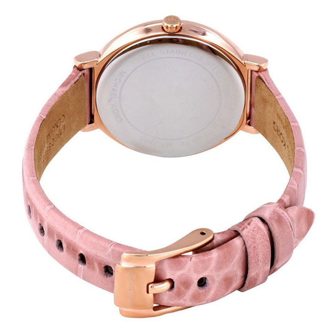  Shop Authentic Michael Kors Cinthia Mother of Pearl Dial Pink Leather Strap Watch for Women - MK2663 - Luxxuri