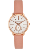  Shop Authentic Michael Kors Petite Portia Silver Dial Pink Rubber Strap Watch For Women - MK2735 - Luxxuri