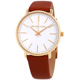  Shop Authentic Michael Kors Pyper Quartz Silver Dial Brown Leather Watch For Women - MK2740 - Luxxuri