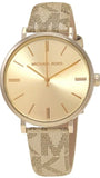  Shop Authentic Michael Kors Addyson Quartz Gold Dial Gold Leather Strap Watch for Women - MK2952 - Luxxuri