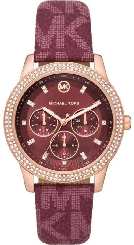  Shop Authentic Michael Kors Tibby Multifunction Red Dial Red Leather Strap Watch For Women - MK2967 - Luxxuri