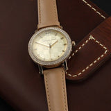  Shop Authentic Michael Kors Corey Analog Gold Dial Brown Leather Strap Watch for Women - MK2986 - Luxxuri