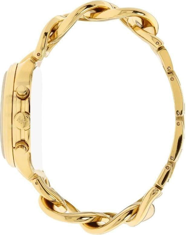 Michael Kors Runway Twist Gold Dial Gold Stainless Steel Strap Watch for Women - MK3131