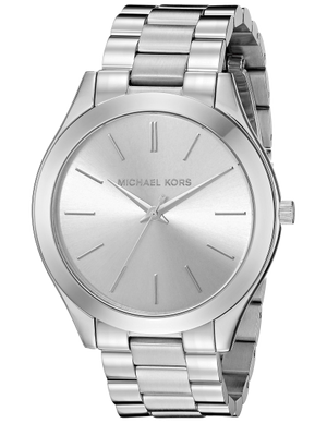  Shop Authentic Michael Kors Slim Runway Silver Dial Silver Stainless Steel Strap Watch for Women - MK3178 - Luxxuri