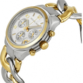 Michael Kors Runway White Dial Two Tone Steel Strap Watch for Women - MK3199