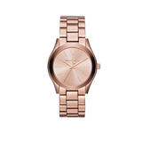  Shop Authentic Michael Kors Mini Slim Runway Chronograph Quartz Rose Gold Dial Rose Gold Steel Strap Watch For Women - MK3205 - Luxxuri