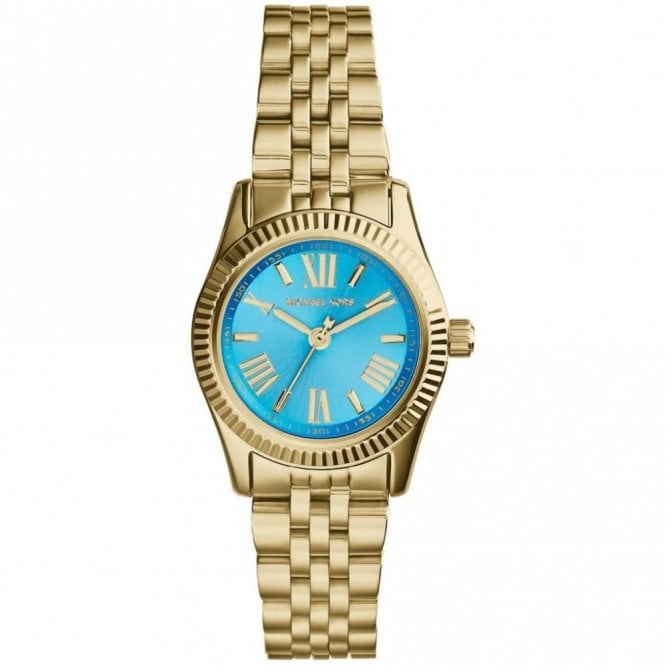  Shop Authentic Michael Kors Lexington Quartz Blue Dial Gold Steel Strap Watch For Women - MK3271 - Luxxuri