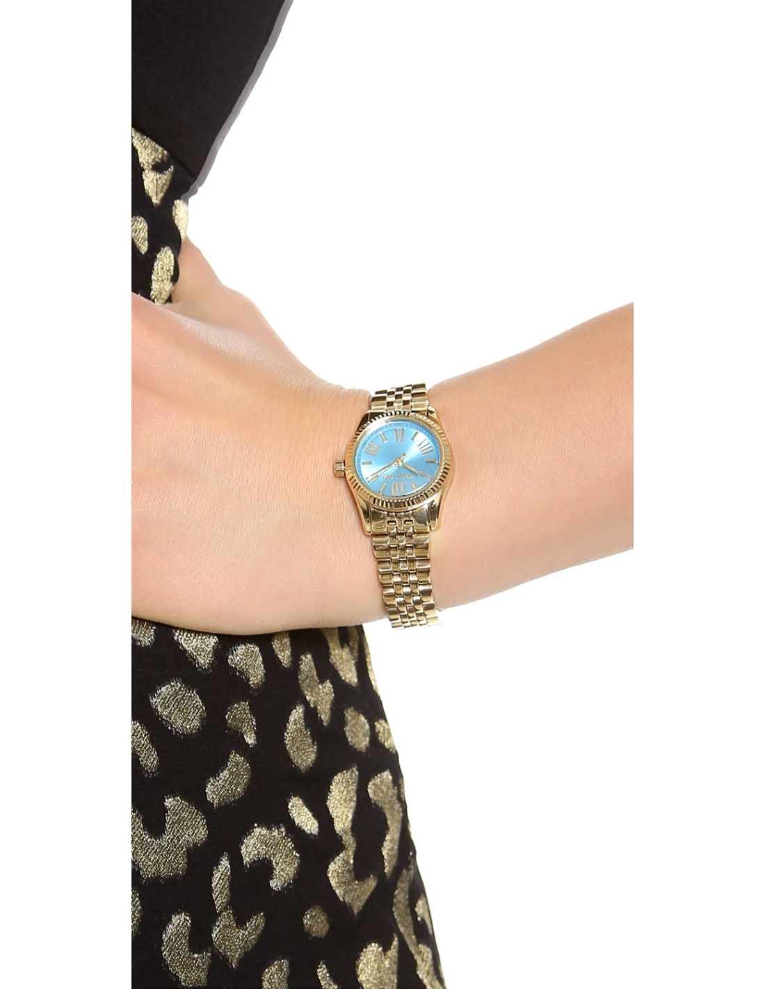  Shop Authentic Michael Kors Lexington Quartz Blue Dial Gold Steel Strap Watch For Women - MK3271 - Luxxuri