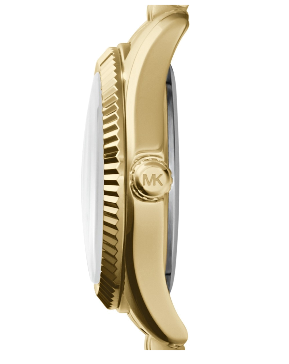 Michael Kors Lexington Quartz Blue Dial Gold Steel Strap Watch For Women - MK3271