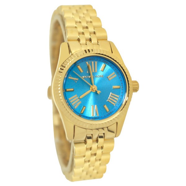  Shop Authentic Michael Kors Lexington Quartz Blue Dial Gold Steel Strap Watch For Women - MK3271 - Luxxuri
