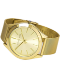 Michael Kors Slim Runway Champagne Dial Gold Mesh Bracelet Watch for Women - MK3282
