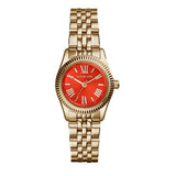  Shop Authentic Michael Kors Lexington Quartz Orange Dial Gold Steel Strap Watch For Women - MK3284 - Luxxuri