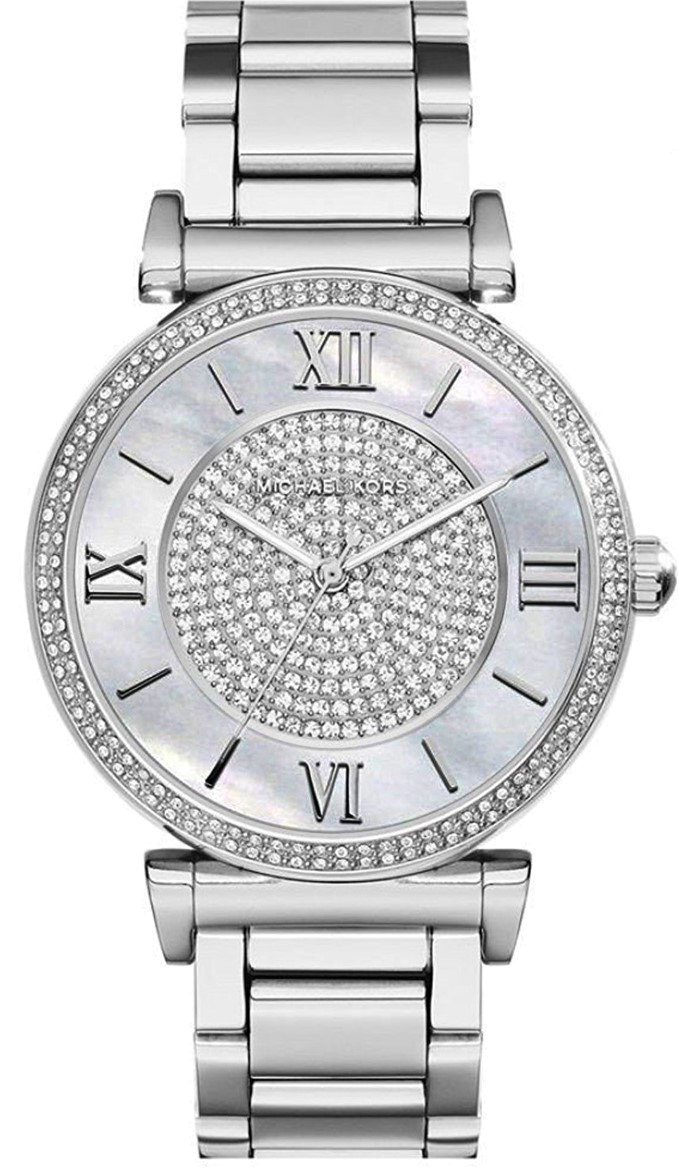  Shop Authentic Michael Kors Caitlin Crystal Dial Silver Steel Strap Watch for Women - MK3331 - Luxxuri