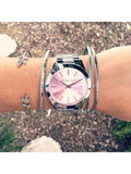  Shop Authentic Michael Kors Slim Runway Quartz Pink Dial Silver Steel Strap Watch For Women - MK3380 - Luxxuri