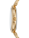 Michael Kors Darci Amber Dial Gold Steel Strap Watch for Women - MK3408