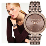  Shop Authentic Michael Kors Darci Quartz Brown Dial Brown Steel Strap Watch For Women - MK3416 - Luxxuri