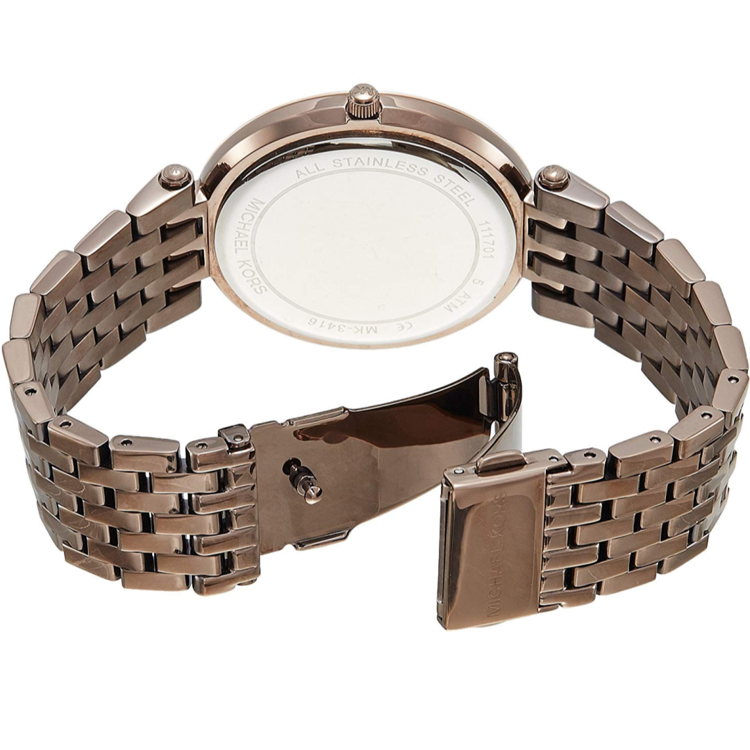Michael Kors Darci Quartz Brown Dial Brown Steel Strap Watch For Women - MK3416