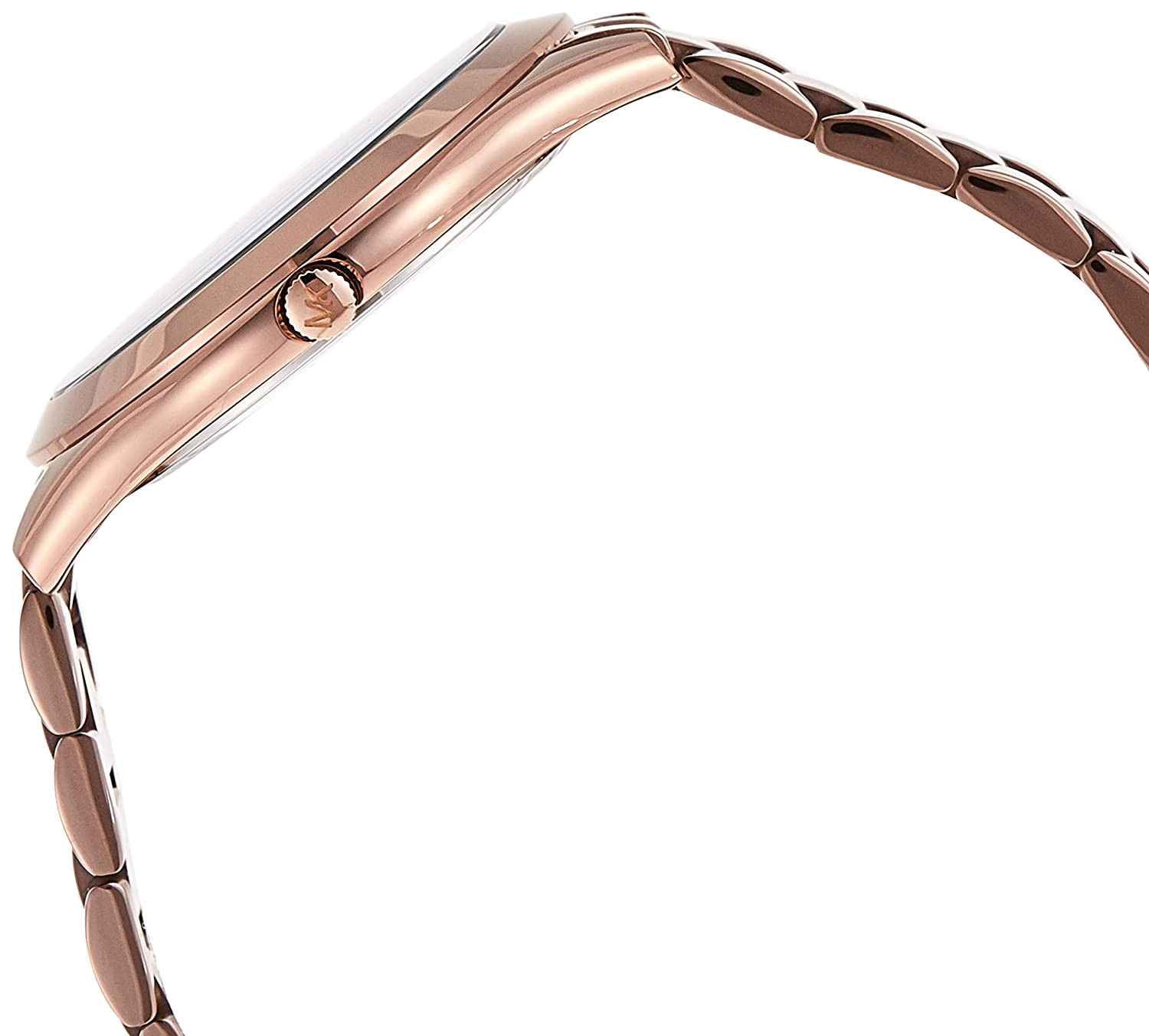 Michael Kors Runway Quartz Brown Dial Brown Steel Strap Watch For Women - MK3418