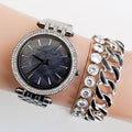 Michael Kors Darci Quartz Mother of Pearl Grey Dial Grey Steel Strap Watch For Women - MK3433