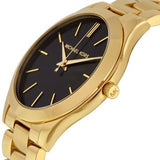  Shop Authentic Michael Kors Runway Black Dial Gold Steel Strap Watch for Women - MK3478 - Luxxuri