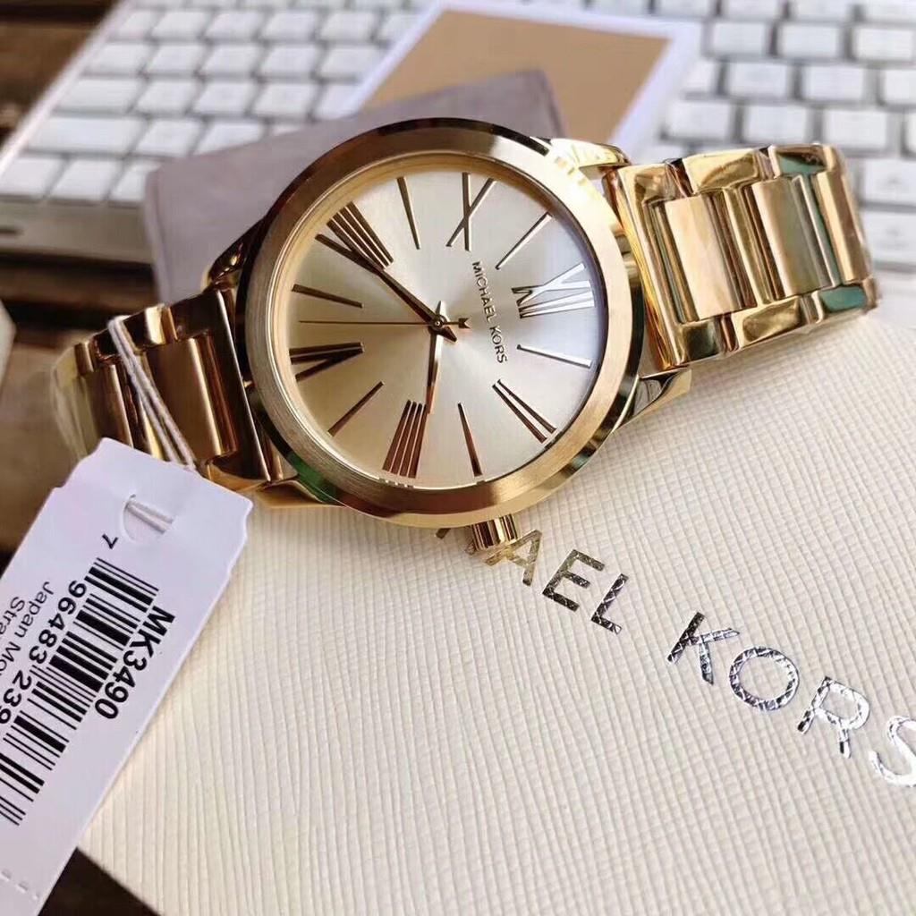  Shop Authentic Michael Kors Hartman Quartz Gold Dial Gold Steel Strap Watch For Women - MK3490 - Luxxuri