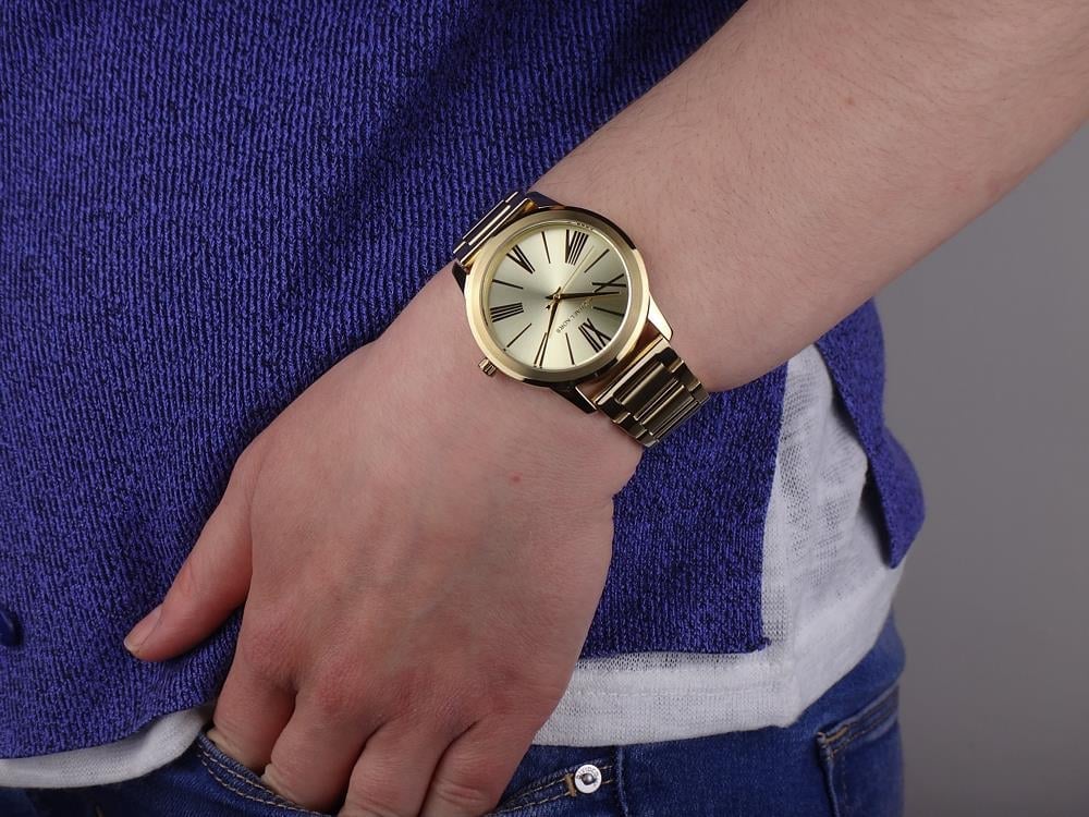 Shop Authentic Michael Kors Hartman Quartz Gold Dial Gold Steel Strap Watch For Women - MK3490 - Luxxuri