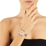  Shop Authentic Michael Kors Slim Runway Pink Dial Two Tone Steel Strap Watch for Women - MK3493 - Luxxuri