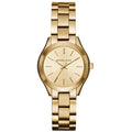  Shop Authentic Michael Kors Mini Runway Slim Gold Dial Gold Steel Strap Watch for Women - MK3512 - Luxxuri