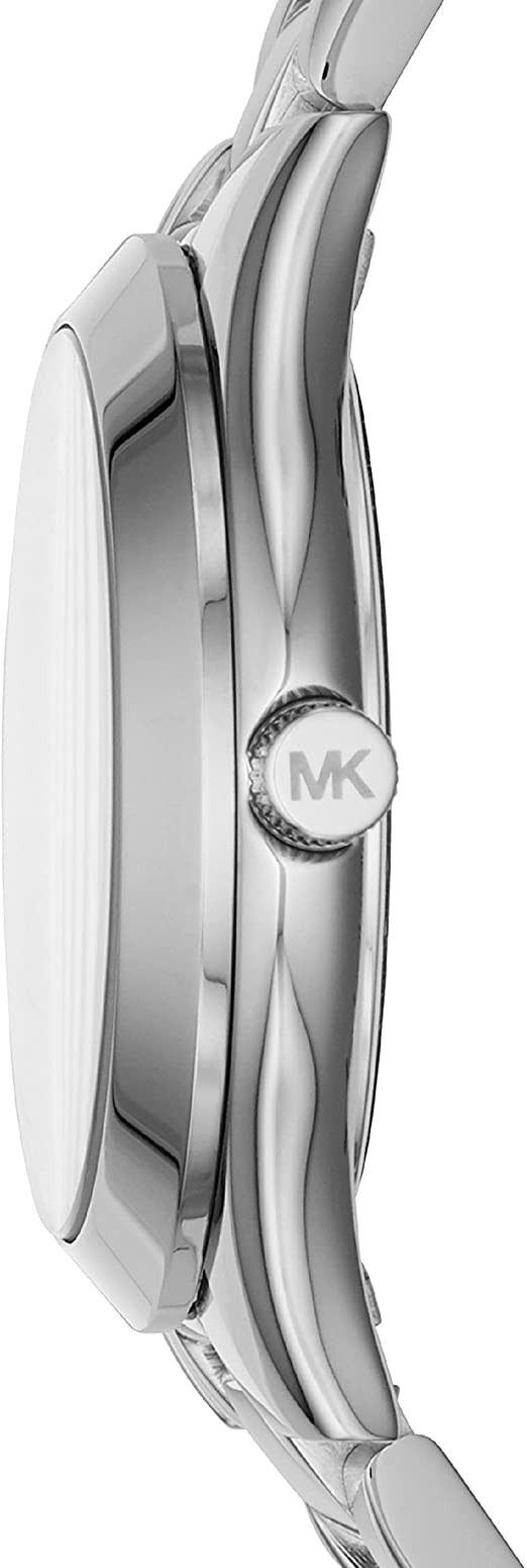 Michael Kors Mini Slim Runway Silver Dial Silver Steel Strap Watch for Women - MK3548