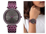  Shop Authentic Michael Kors Darci Black Dial Purple Steel Strap Watch for Women - MK3554 - Luxxuri