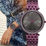  Shop Authentic Michael Kors Darci Black Dial Purple Steel Strap Watch for Women - MK3554 - Luxxuri