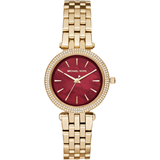  Shop Authentic Michael Kors Darci Quartz Mother of Pearl Red Dial Gold Steel Strap Watch For Women - MK3583 - Luxxuri