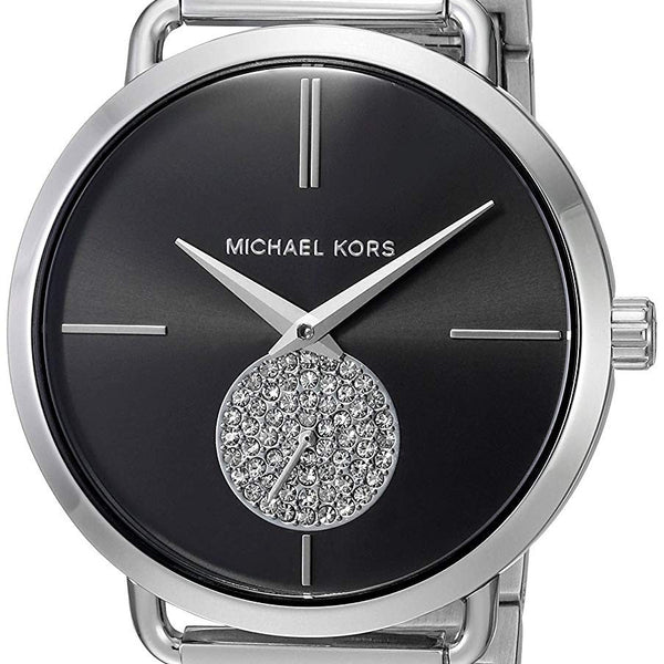  Shop Authentic Michael Kors Portia Black Dial Silver Steel Strap Watch for Women - MK3638 - Luxxuri