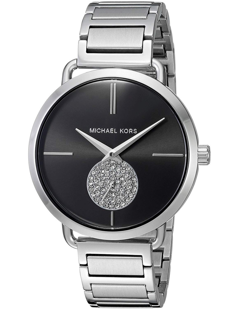  Shop Authentic Michael Kors Portia Black Dial Silver Steel Strap Watch for Women - MK3638 - Luxxuri