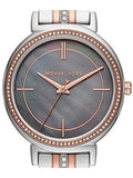  Shop Authentic Michael Kors Cinthia Mother of Pearl Grey Dial Two Tone Steel Strap Watch for Women - MK3642 - Luxxuri