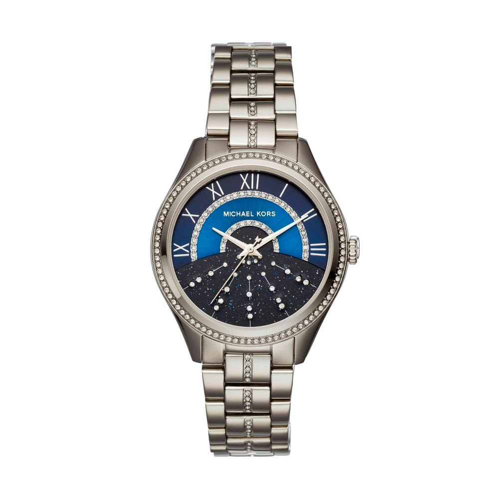  Shop Authentic Michael Kors Lauryn Blue Dial Silver Steel Strap Watch for Women - MK3720 - Luxxuri