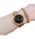  Shop Authentic Michael Kors Mini Darci Quartz Black Dial Gold Steel Strap Watch For Women - MK3738 - Luxxuri