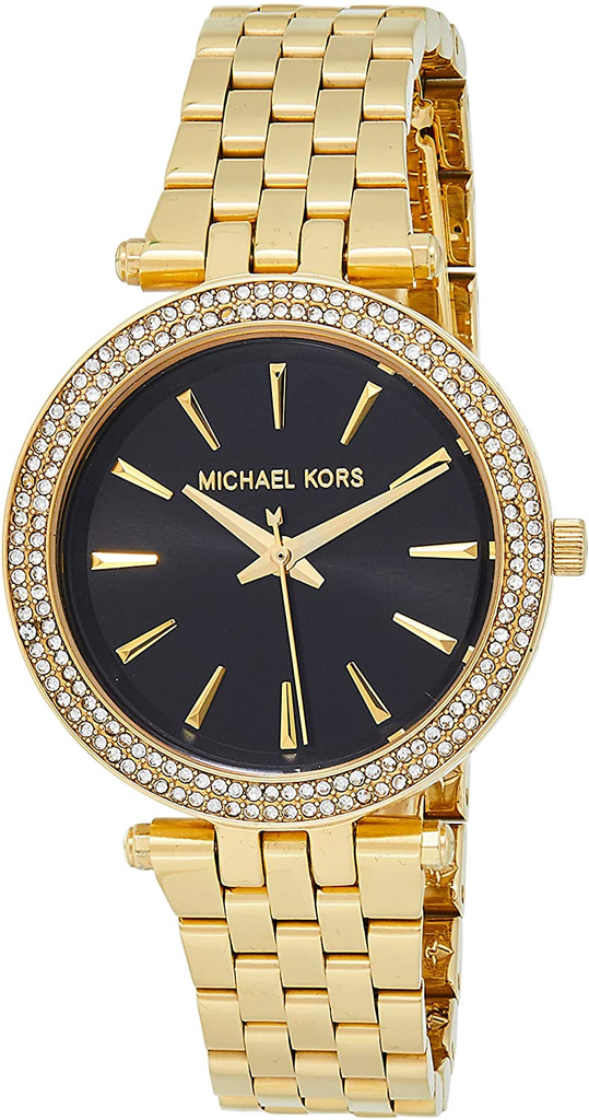  Shop Authentic Michael Kors Mini Darci Quartz Black Dial Gold Steel Strap Watch For Women - MK3738 - Luxxuri