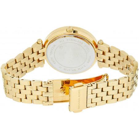  Shop Authentic Michael Kors Mini Darci Quartz Black Dial Gold Steel Strap Watch For Women - MK3738 - Luxxuri