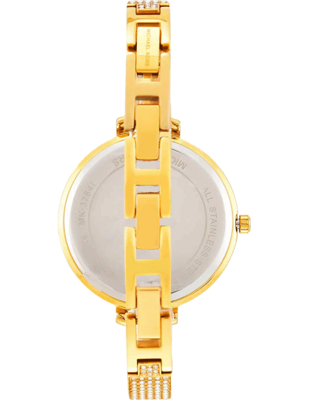  Shop Authentic Michael Kors Jaryn Quartz Gold Dial Gold Steel Strap Watch For Women - MK3784 - Luxxuri