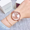  Shop Authentic Michael Kors Jaryn Quartz Rose Gold Dial Rose Gold Steel Strap Watch For Women - MK3785 - Luxxuri
