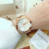  Shop Authentic Michael Kors Slim Runway White Dial Rose Gold Steel Strap Watch For Women - MK3804 - Luxxuri