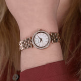  Shop Authentic Michael Kors Darci Analog Mother of Pearl Dial Rose Gold Steel Strap Watch For Women - MK3832 - Luxxuri