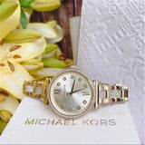  Shop Authentic Michael Kors Sofie Quartz Gold Dial Gold Steel Strap Watch For Women - MK3881 - Luxxuri