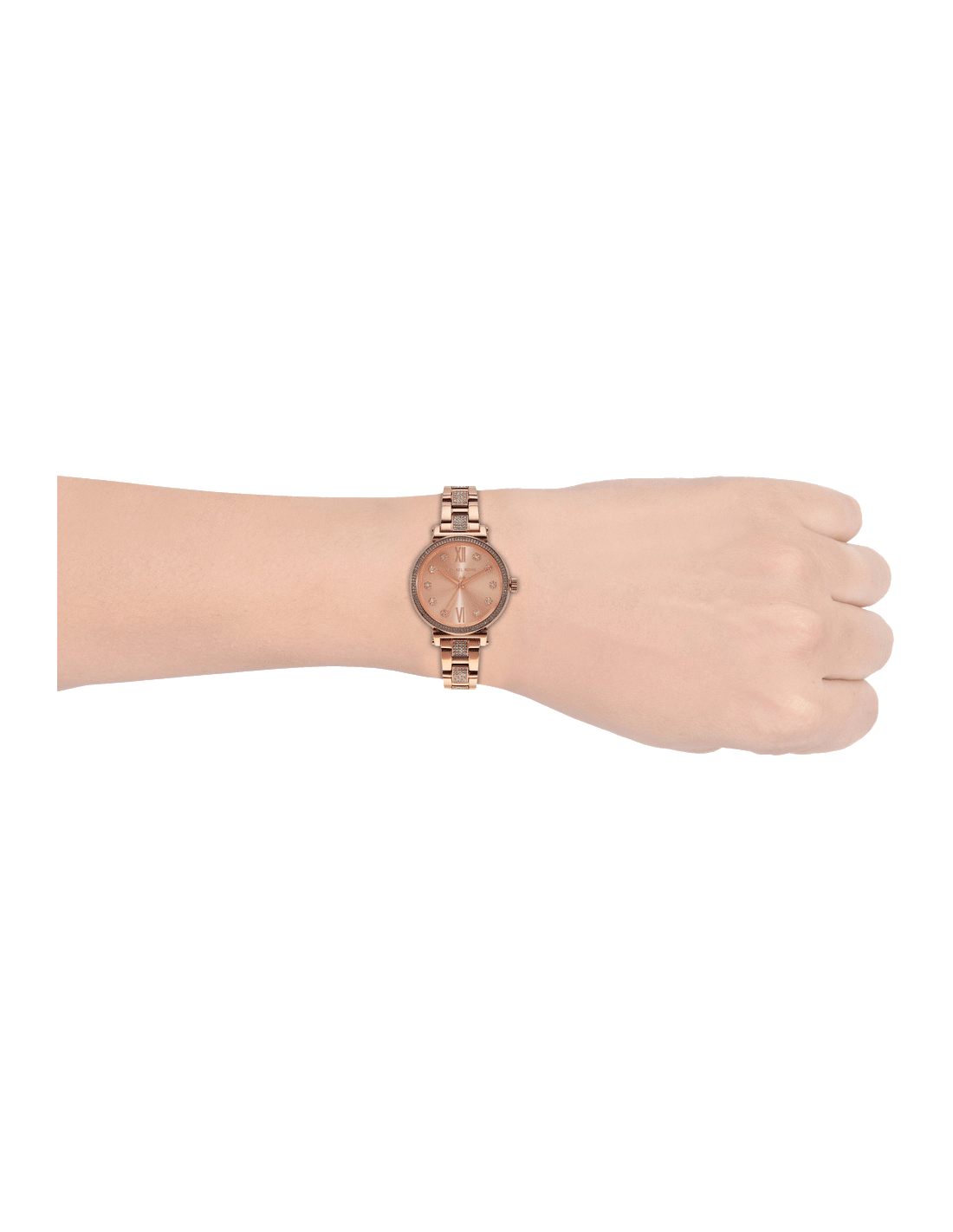  Shop Authentic Michael Kors Sofie Quartz Rose Gold Dial Rose Gold Steel Strap Watch For Women - MK3882 - Luxxuri