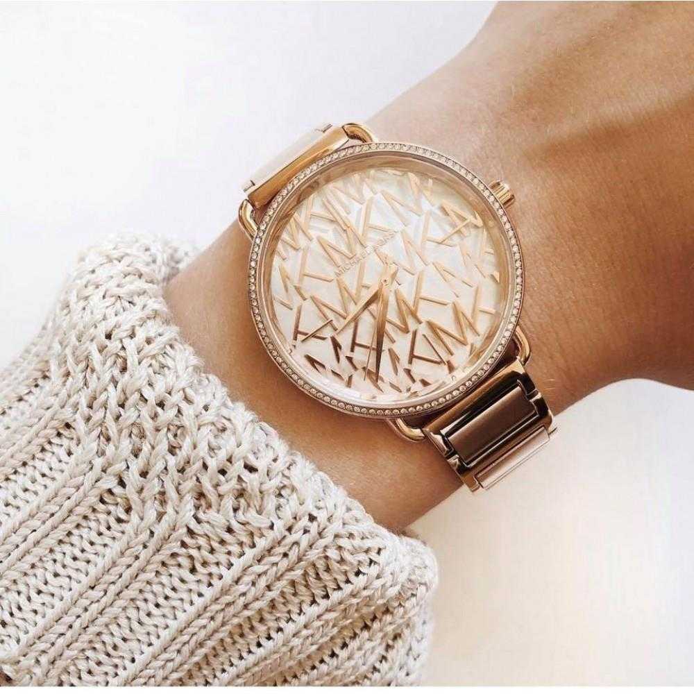  Shop Authentic Michael Kors Portia Quartz Silver Dial Rose Gold Steel Strap Watch For Women - MK3887 - Luxxuri