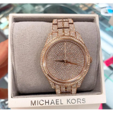  Shop Authentic Michael Kors Lauryn Crystals Rose Gold Dial Rose Gold Steel Strap Watch For Women - MK3931 - Luxxuri