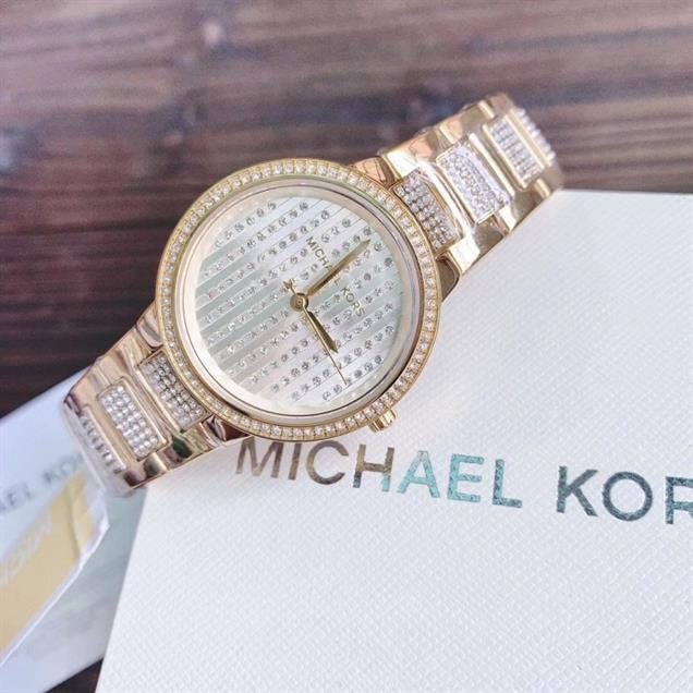  Shop Authentic Michael Kors Gabbi Crystals Gold Dial Gold Steel Strap Watch For Women - MK3985 - Luxxuri