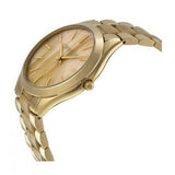  Shop Authentic Michael Kors Slim Runway Gold Dial Gold Steel Strap Watch for Women - MK3335 - Luxxuri