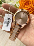  Shop Authentic Michael Kors Slim Runway Rose Gold Dial Two Tone Steel Strap Watch for Women - MK4294 - Luxxuri